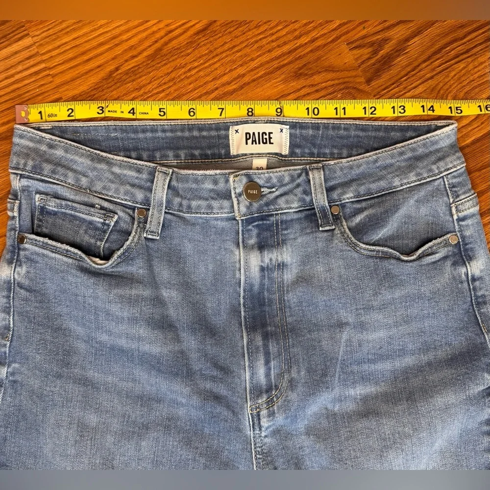 Paige Margot Ankle Skinny Jeans Released Raw Hem Accents size 30